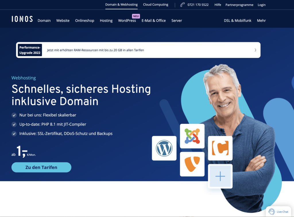Website hosting IONOS Vergleich She Succeeds
